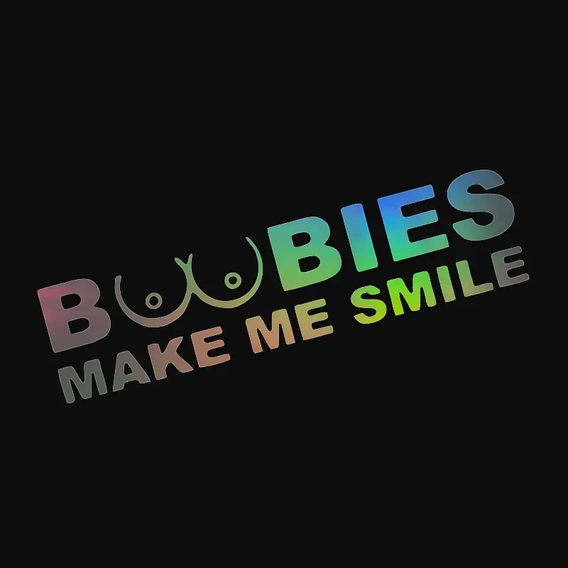 Laptop Accessories Price - BOOBIES Make Me Smile Autosticker Auto