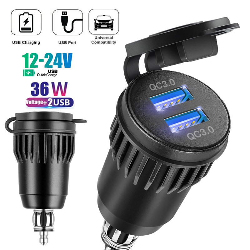 Usb C Power Adapter - Snellaadadapter Motorfiets Qc 3.0 Motorfiets Socket