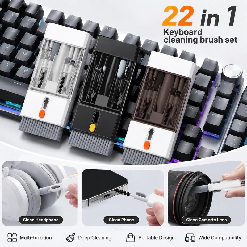 Screen Cleaning Kit - Direct leverbaar: 22-in-1 multifunctionele reinigingsset voor