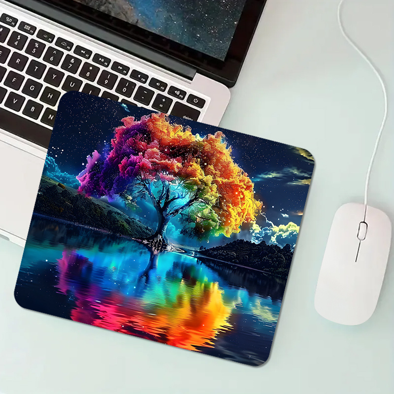 Laptop Accessories Officeworks - Kleurrijke magische boom kleine muismat rubber