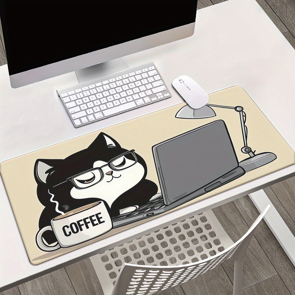Laptop Accessories Officeworks - Leuke koffiekat die aan het werk