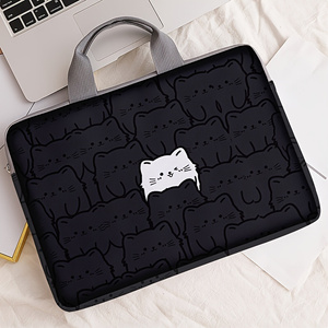 Laptop Accessories Organizer Bag - Laptop handtas met kattenprint, schokbestendig, draagbaar,