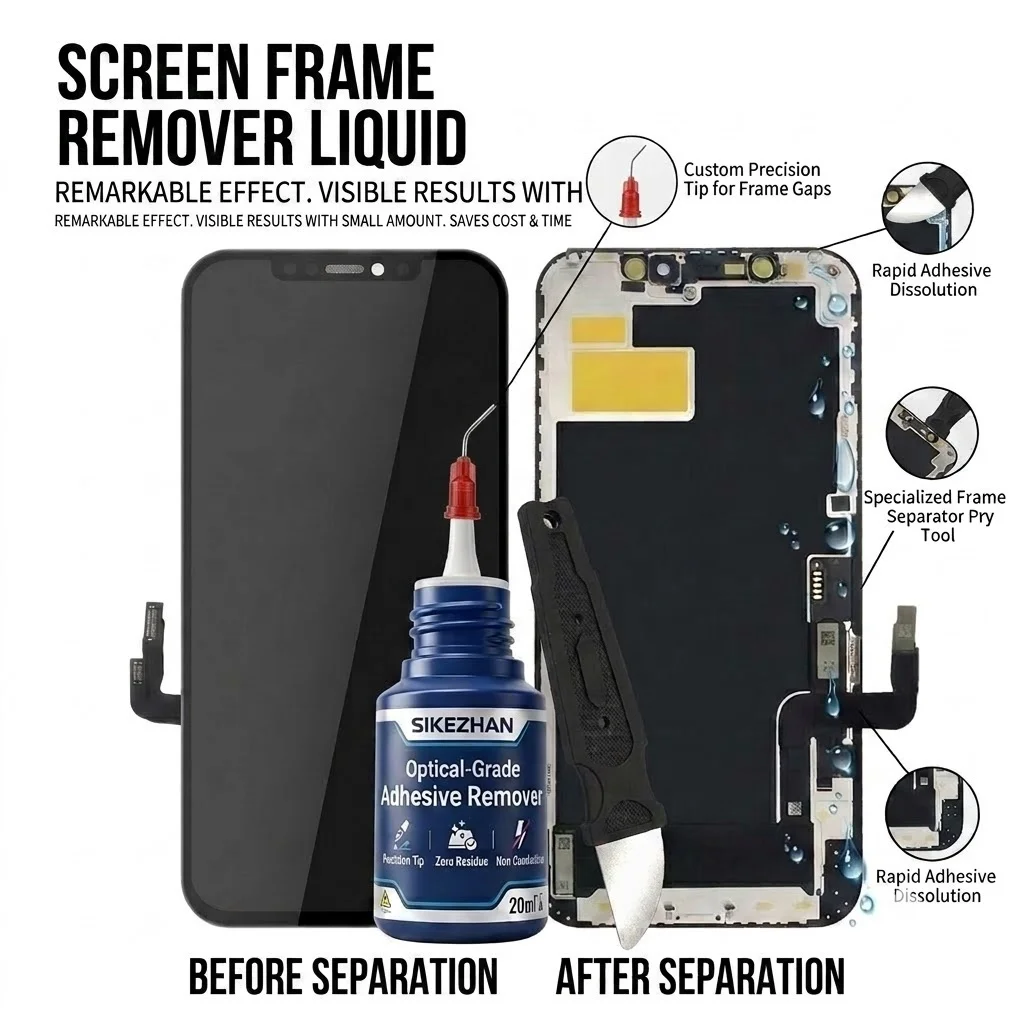 Screen Cleaning Kit - SIKEZHAN 20ml optische kwaliteit lijmverwijderaar reinigingsset