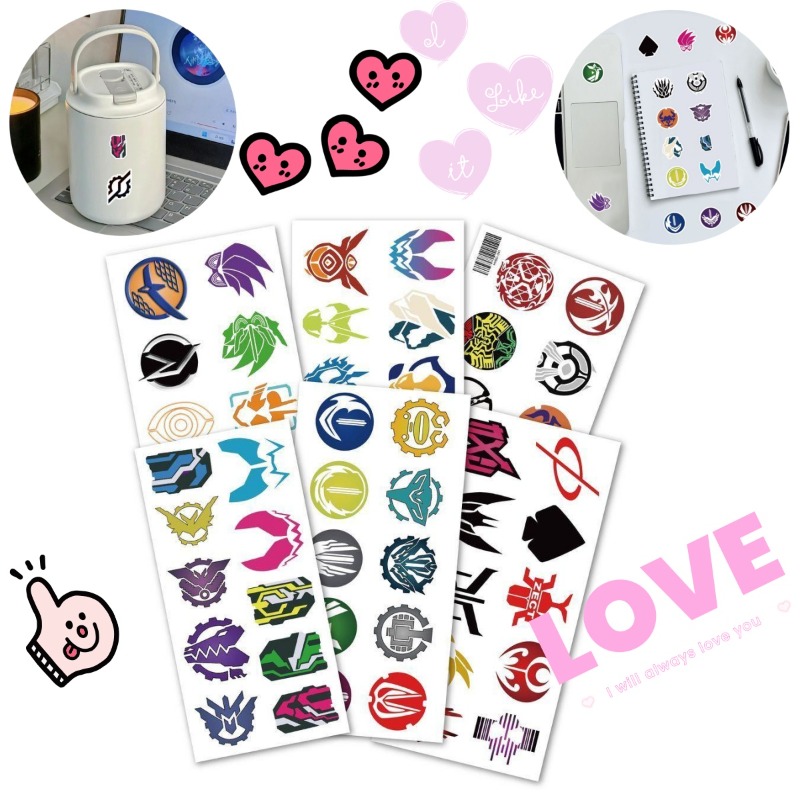 Accessories Laptop - 60 vellen Kamen Rider logo-stickers creatieve