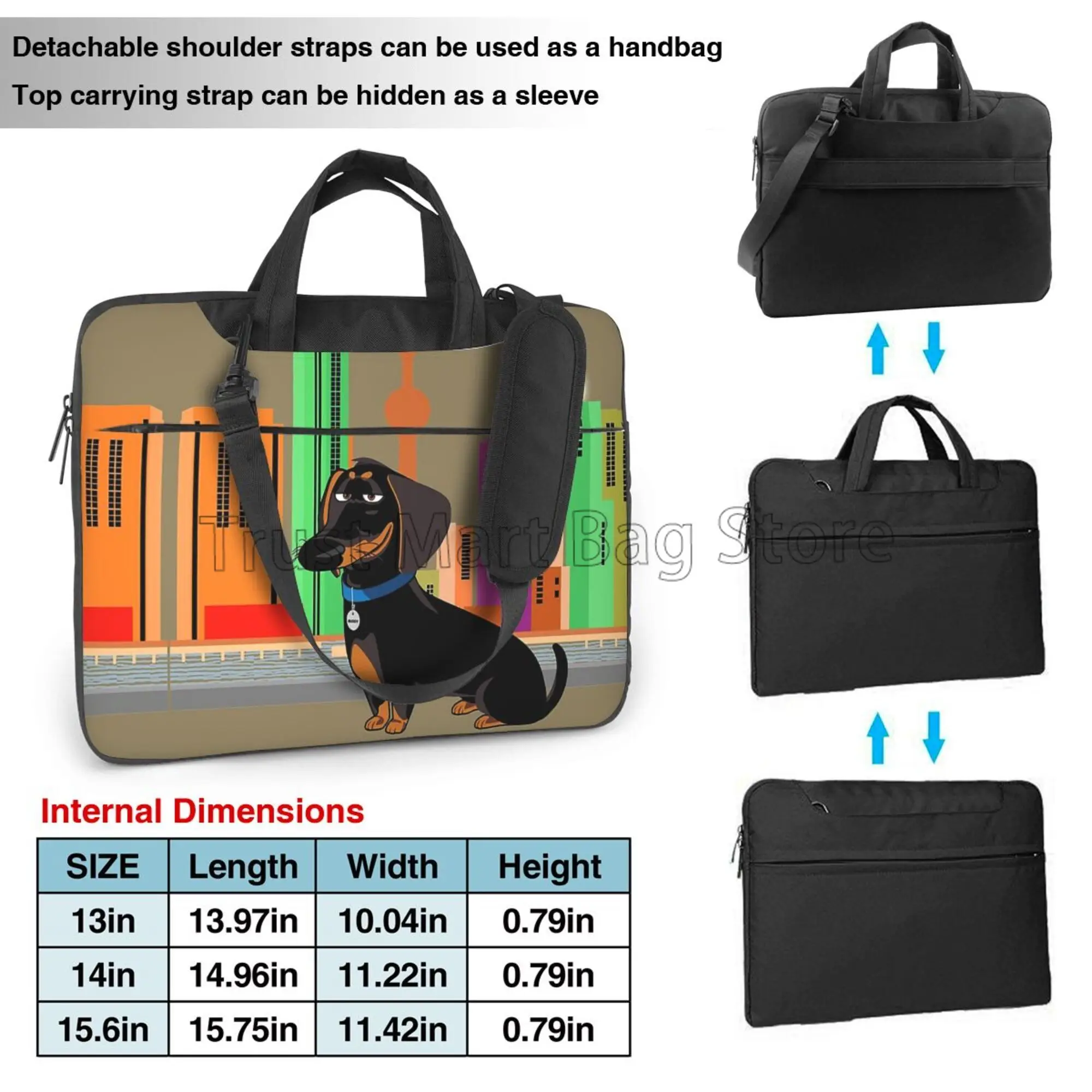 Schattige Teckelprint Laptop D - Laptop Accessories Organizer Bag recensie en prijs