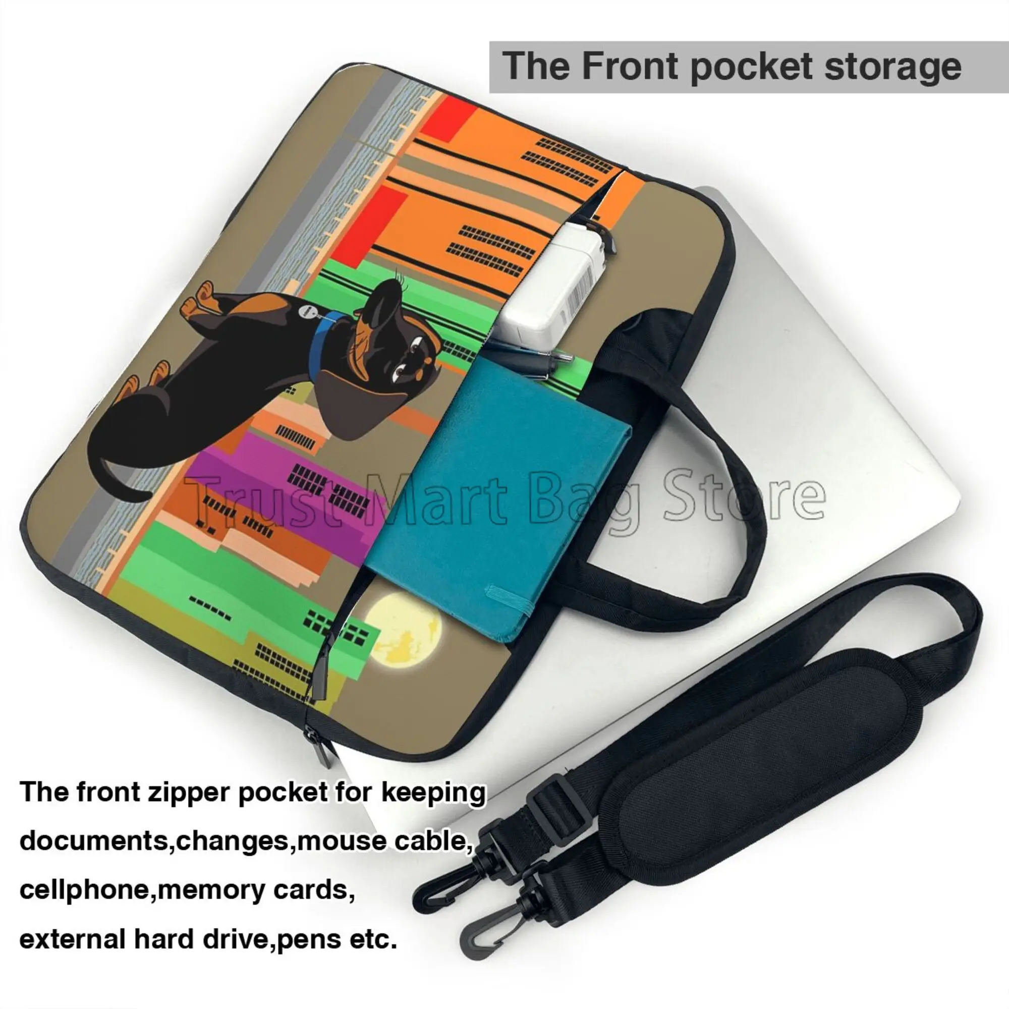 Schattige Teckelprint Laptop D - Laptop Accessories Organizer Bag recensie en prijs