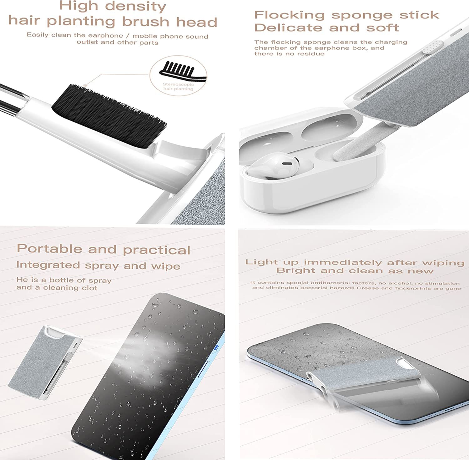 5-in-1 oortelefoonreiniger Bor - Screen Cleaning Kit recensie en prijs