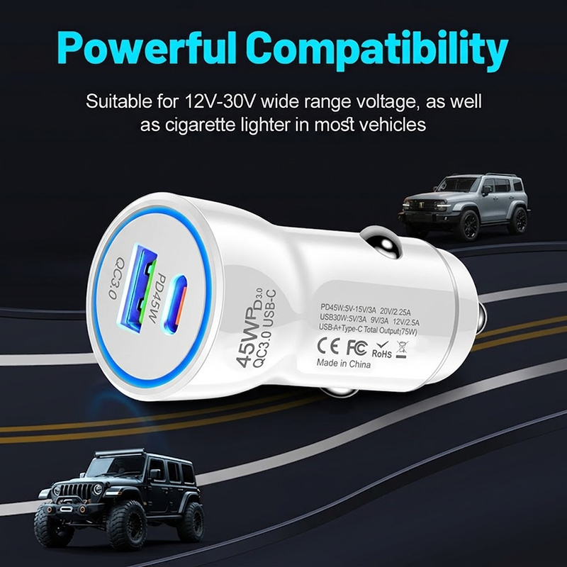 Snelle oplader 45W autolader d - Usb C Power Adapter recensie en prijs