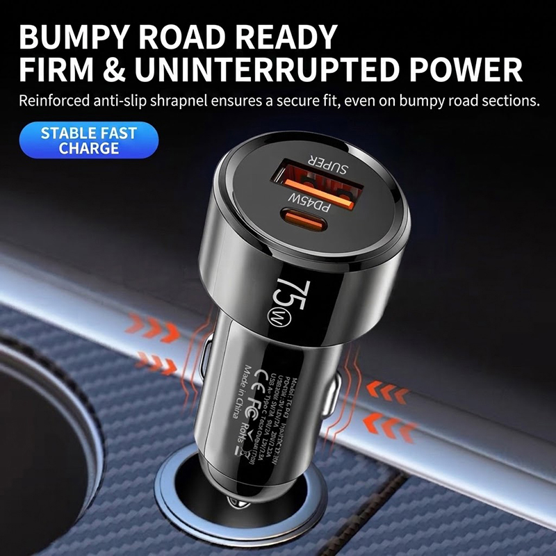 75W Dual Port Autolader PD 45W - Usb C Power Adapter recensie en prijs