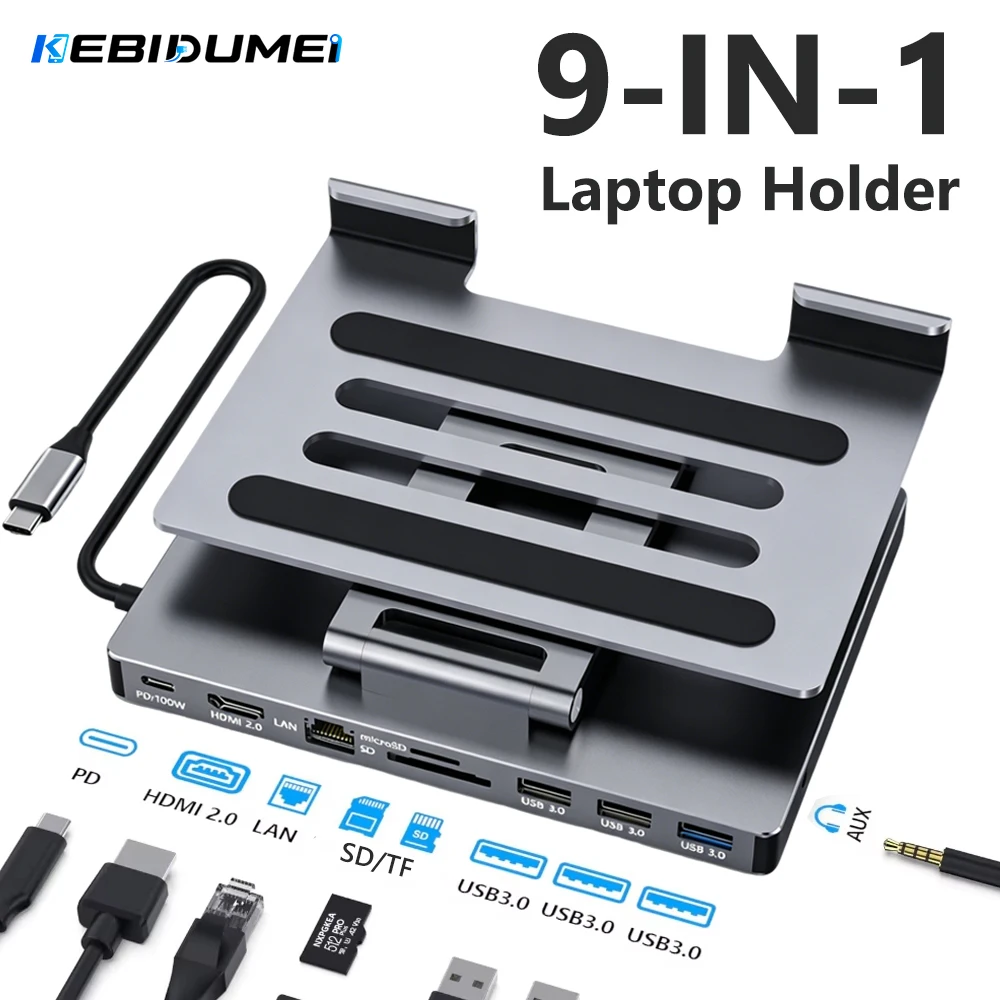KEBIDUMEI 9-in-1 USB-C Hub Opv - Laptop Accessories Price recensie en prijs